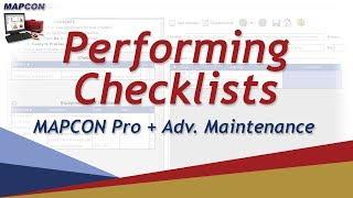 Performing Checklists  -MAPCON CMMS