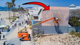 Painting a Huge Surf Mural for HBO at Venice Beach!