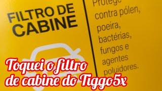 Troquei o filtro do ar condicionado do Tiggo5x. #tiggo5x #arcondicionadoautomotivo #filtro