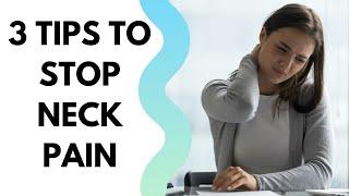 3 Tips to STOP chronic neck pain.  Relief exercises for cervical instability.