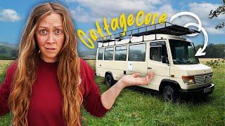 Is Cottage Core Bus Life REALLY that Perfect? A day in the life with solo female vanlifer