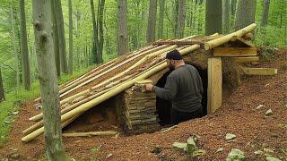 Man Builds Amazing UNDERGROUND CABIN in the Wild | Start to Finish by @lesnoy_craft8607