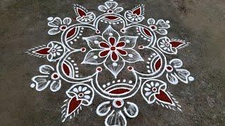 Diwali special beautiful rangoli design.5*3 deepavali special muggulu Anu'sworld deepam muggu