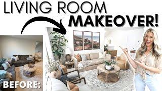 EXTREME LIVING ROOM MAKEOVER || LIVING ROOM DECORATING IDEAS || DECORATING ON A BUDGET