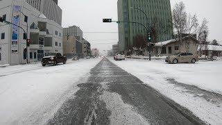 Driving around downtown Yellowknife