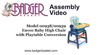 Assembly of 00938 00939 Badger Basket Envee Highchair with Playtable Conversion