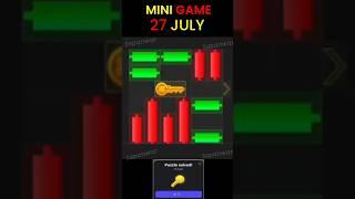 Hamster kombat mini game today | Hamster kombat mini game key | 27 July hamster kombat new key