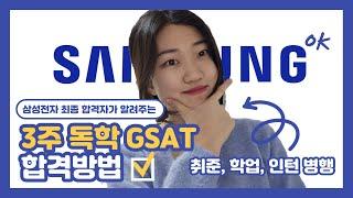 삼성전자 최종합격자가 알려주는 GSAT 공부방법 (3주 독학) | 인적성 교재추천 | 직장인도 할 수 있다! 내가 합격한 공부법