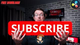 Simple, easy, basic Subscribe button in Davinci Resolve 16 - MrAlexTech 5 Minute Friday #47