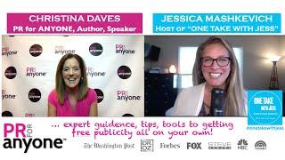 #42 - Christina Daves and Jess on One Take with Jess chat about ways to get PR all your own for free