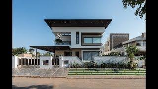 5,400 sq.ft Reverse Roof House in Billimora by Amit Shastri Architects