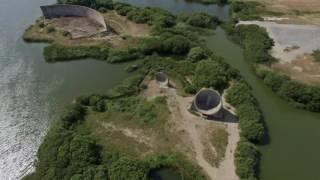 Denge sound mirrors  / Listening Ears 4k drone footage - Mensch Films aerial sample. Site survey.