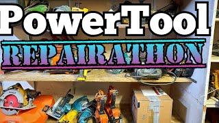 To many tools to fix! No chat just fix, Powertool Repairathon