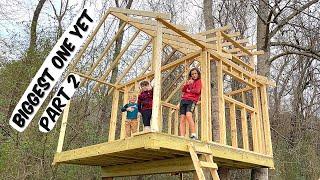 EVERYTHING WENT WRONG! Treehouse Build - part 2.