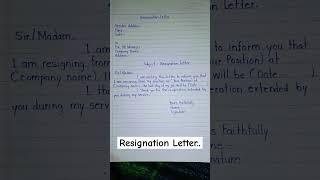Resignation Letter || How To Write Resignation Letter || Resign Letter