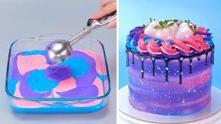 Amazing GALAXY Mirror Cake Decorating Tutorials | Most Satisfying Cake Tutorial | So Yummy