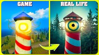 LIGHTHOUSE VS REAL LIFE | All Eat Monster | Guess The Eater MONSTER'S VOICE?