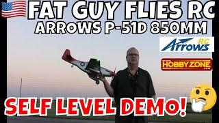 ARROWS P-51D 850MM 2ND FLIGHT WITH STABILITY MODE DEMO bt FGFRC #rc