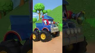 Crocomile has caused a landslide  Help Super Monster Truck! #Shorts #YouTubeKids #SuperTruck