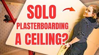 I tried plasterboarding my ceiling solo, but found DIY Youtubers are LYING to you!