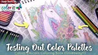 Experimenting with Illustration Color Palettes // Colorit Unicorn Coloring Book Review (Giveaway)