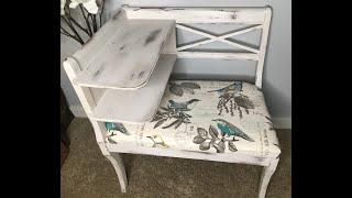 Telephone Table Makeover with Dancing Daisy Designs