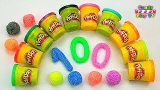 Learn To Count with PLAY DOH Numbers | 1 to 100 | Squishy Glitter Foam | Learn To Count for Children