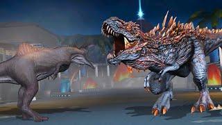 New Brunette Max level Vs Rexy Alpha 06 | Fight | Jurassic World The Game