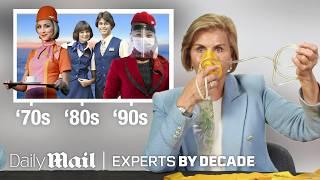 Flight Attendant Life in the 1970s vs ’80s vs ’90s vs Today, Part 2 | Experts By Decade | Daily Mail