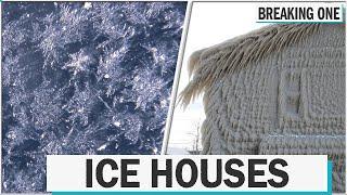 Lake Erie homes are completely covered in ice after strong winds