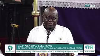 #GhanaPolls2024: President Akufo-Addo's 3-Day Tour of Greater Accra Kicks Off