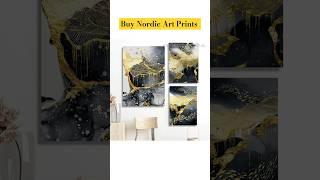 Mybudgetart.com.au | Buy Nordic Wall Art | Golden Art Prints #shortsvideo #nordic #canvasprints #art