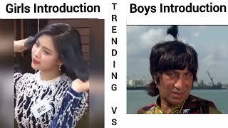 Girls Introduction Vs Boys introduction || Girl Vs Boy Introducing themselves || Korean Girls 