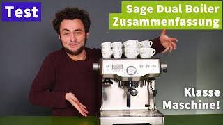 Sage Dual Boiler Espressomaschine im Test - Zusammenfassung