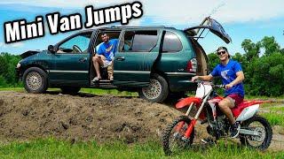 Mini Van on Dirt Bike Track!!