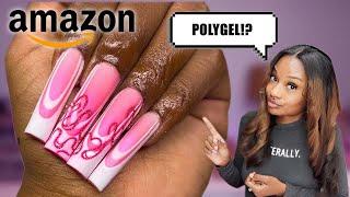 Testing affordable Amazon polygel kit! | Phoenixy polygel kit