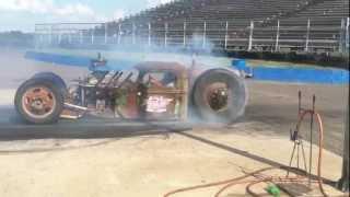 Rat rod burn out drag week 2012