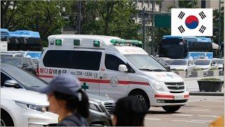 [Manual Siren Use] Seoul (South Korea) Ambulance Responding With Green LED lights