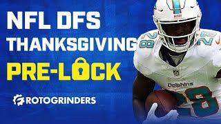 Thanksgiving NFL Pre-Lock Show - Week 13 NFL DFS Picks & Strategy