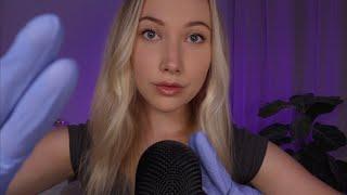 ASMR Up-Close Glove Sounds | Face Touching, Hand Movements & Mic Tapping