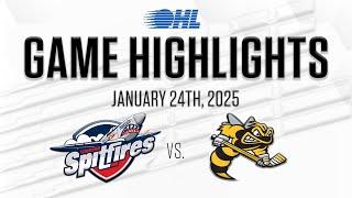 OHL Highlights: Windsor Spitfires @ Sarnia Sting Jan. 24, 2025