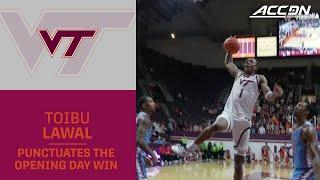 VT's Toibu Lawal Punctuates Hokies' Season Opening Win