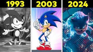 Evolution of SONIC The Hedgehog in Movies & TV (1993-2024)