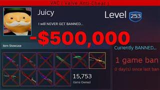 my $500,000 Steam Inventory BANNED... (my reaction)