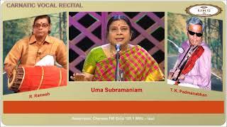 Unraveling Melodies! Uma Subramaniam' melodious Carnatic vocal recital