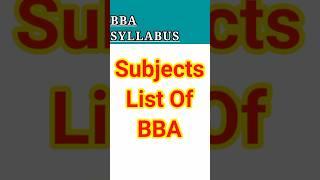 Subjects list of BBA|All subjects of BBA|By Nawal Education|#shorts