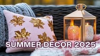 Pink & Gold Summer Decor 2025 | Glamorous Home Styling Ideas & Trends