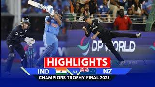 LIVE: Champions Trophy 2025 Final Highlights:  IND vs NZ Champions Trophy Final 2025 Highlights