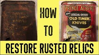 How To Clean those Rusty Relics | Metal Detecting | Bottle Hunt