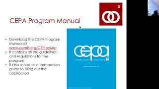 Continuing Education Provider Approval (CEPA) Informational Webinar